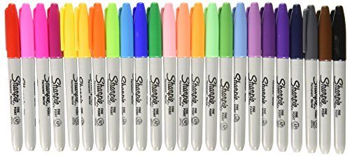 Sharpie Fine-Tip Permanent Marker, 24-Pack Assorted Colors | Amazon (US)