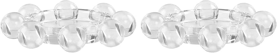 Kitcom Crystal Candle Holders Pack of 2 Pillar Candlestick Decorations for Home Party Dinner Chri... | Amazon (US)