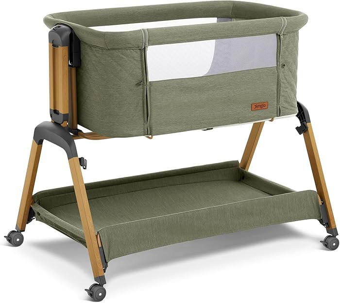 3 in 1 Baby Bassinet, Rocking Bassinets with Comfy Mattress and Wheels, Adjustable Height Bassine... | Amazon (US)