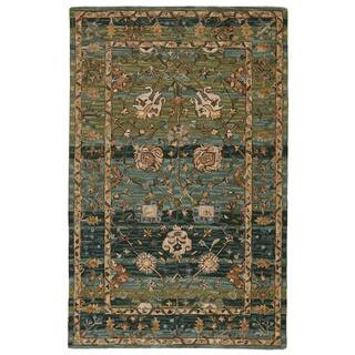 Jaipur Living Ahava Green/Blue 8 ft. x 10 ft. Oriental Area Rug RUG147094 - The Home Depot | The Home Depot