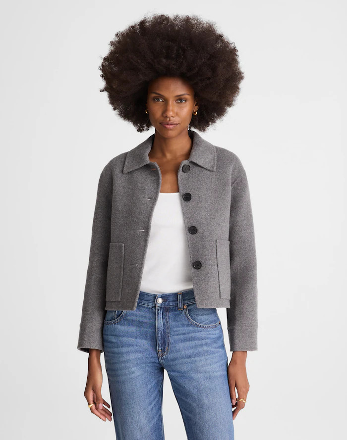 Double-Faced Cropped Chore Jacket | Madewell