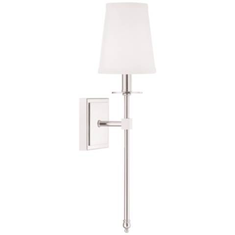 Savoy House Monroe 20" High Polished Nickel Wall Sconce - #7F917 | Lamps Plus | Lamps Plus