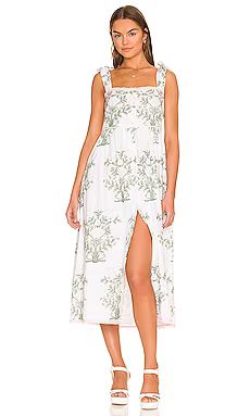 juliet dunn Tie Shoulder Dress in White, Pink & Sage Floral from Revolve.com | Revolve Clothing (Global)