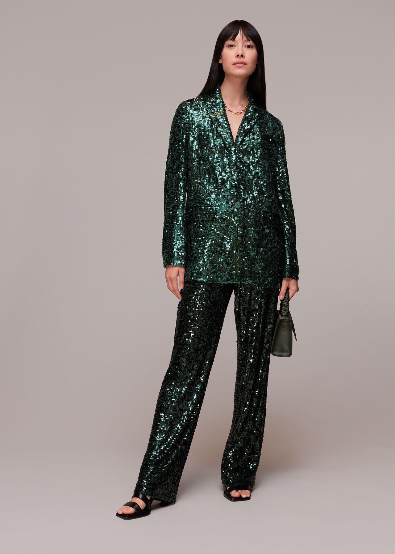 Sequin Single Breasted Blazer | Whistles