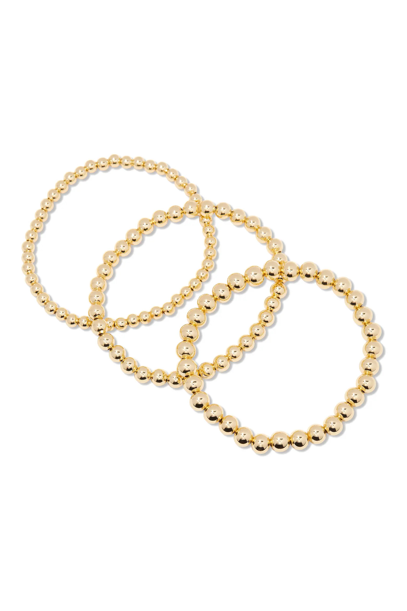 Makenna Set of 3 Beaded Stretch Bracelets (Women) | Nordstrom | Nordstrom