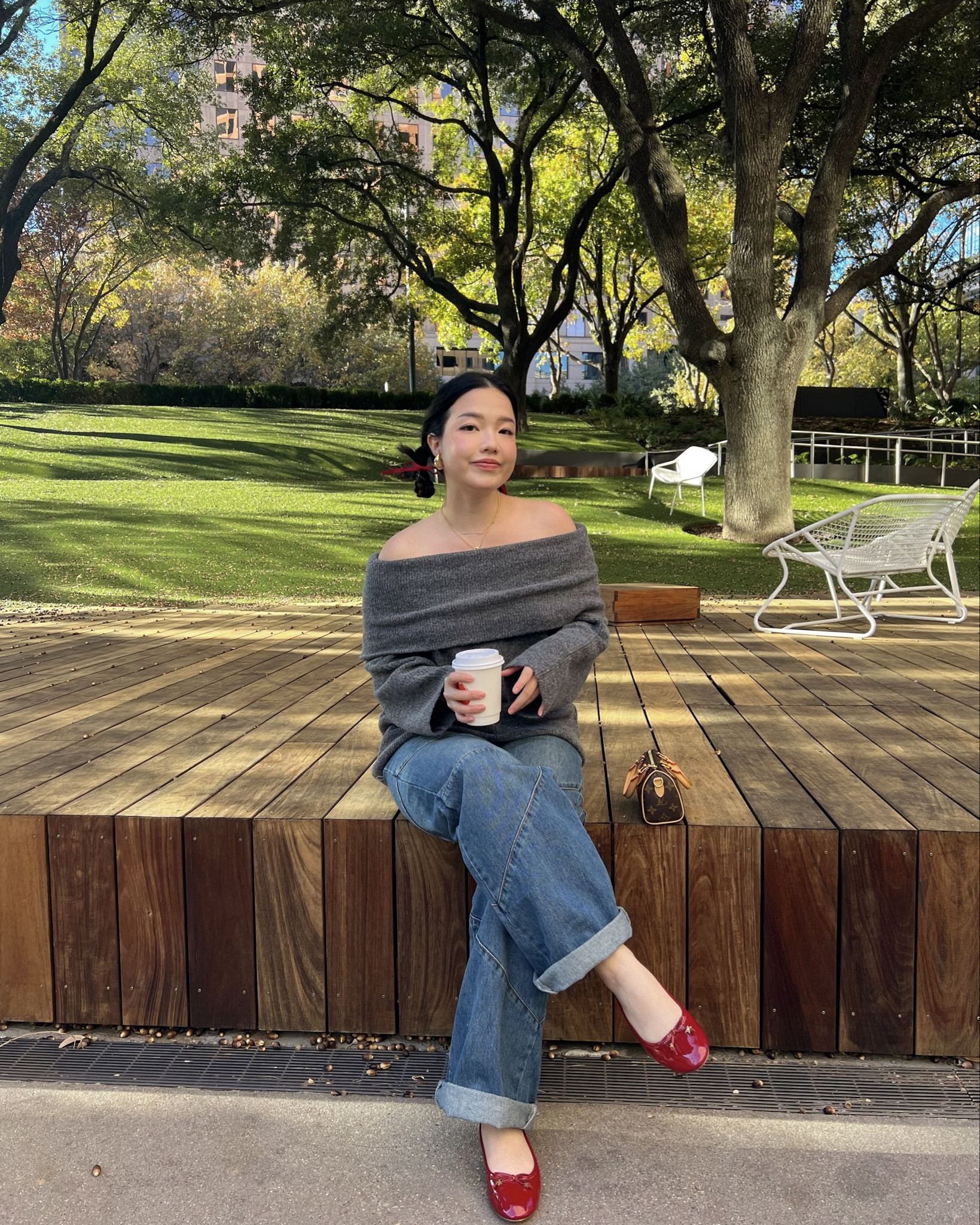 cozy casual winter outfit for a day strolling through the city ❄️

sizing details
sweater - size M
jeans - size US 6
shoes - size US 6 (runs true to size)

🏷️ cozy wintet outfit inspo, red ballet flats, ballet flat outfit, off shoulder sweater outfit, chunky sweater outfit, winter outfit ideas

#LTKstyletip #LTKSeasonal