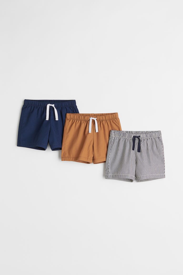 Shorts in woven cotton fabric with an elasticized drawstring waistband. | H&M (US + CA)