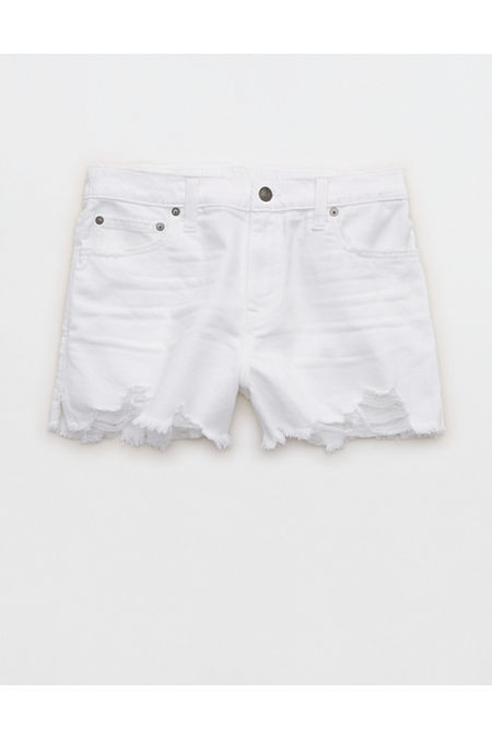 Aerie Daydream Denim Short Women's White XXL | American Eagle Outfitters (US & CA)