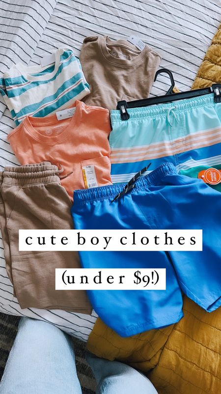 Cute boy clothes $6 to $9! Walmart finds, boy clothes, summer boy clothes, swim trunks 

#LTKKids #LTKFamily