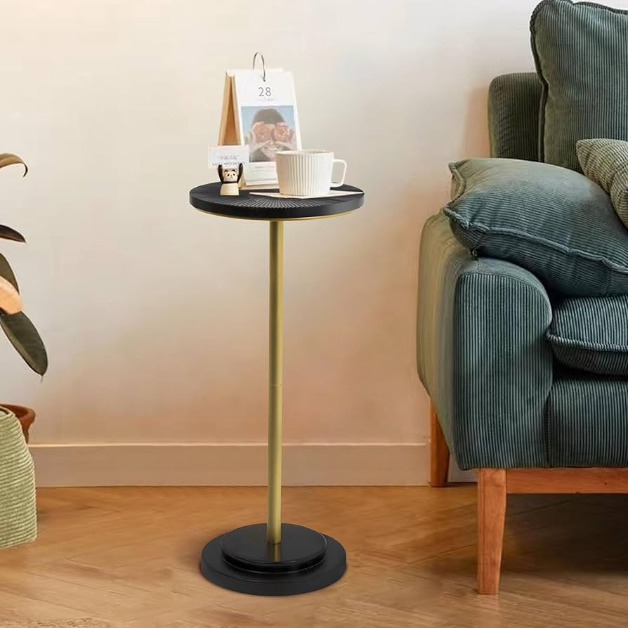 COVLON Drinking Table, Weighted Base Pedestal Table, Martini Table,Small Side Table with Wooden C... | Amazon (US)