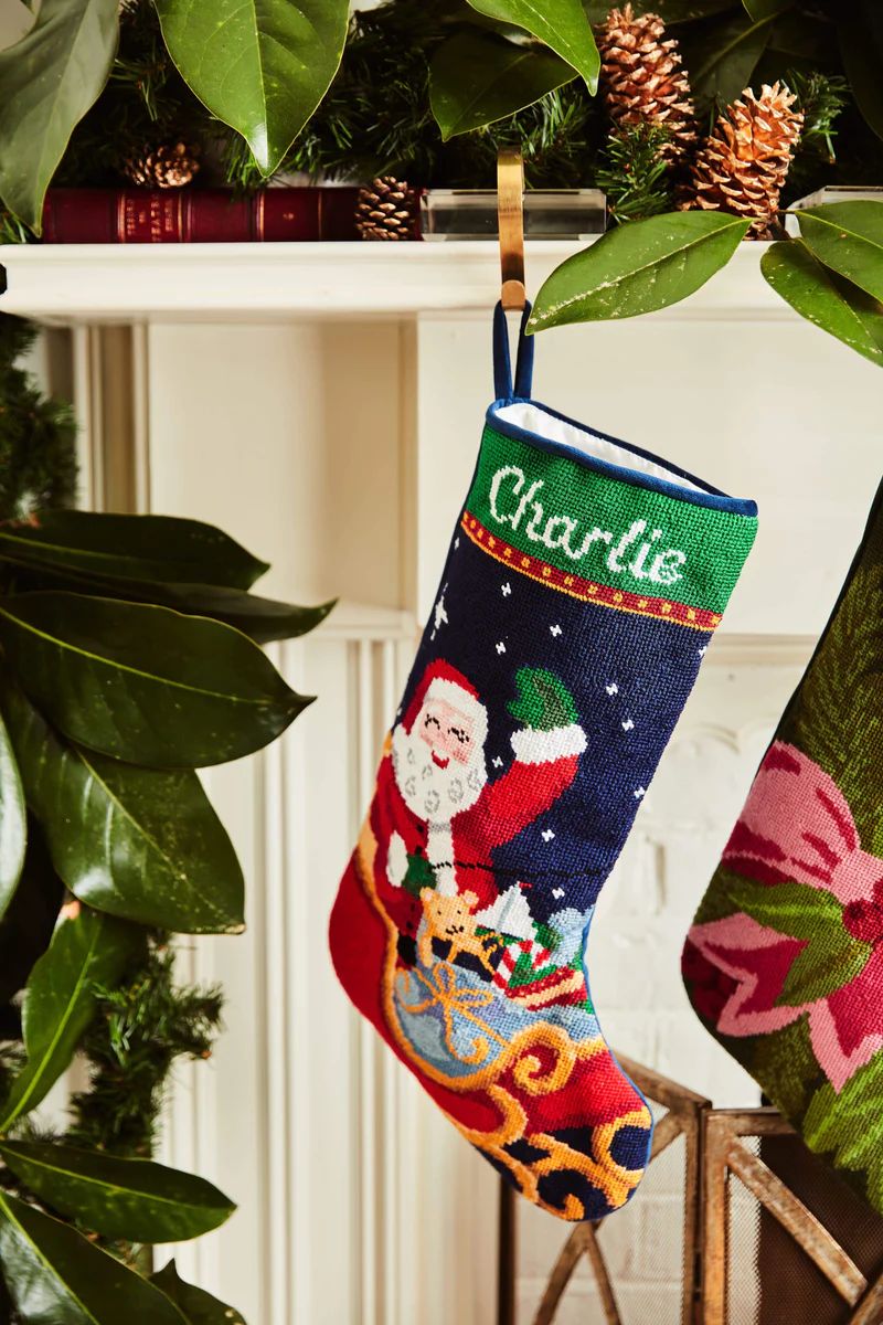 Sleigh Ride Santa Full Size Stocking | Bauble Stockings