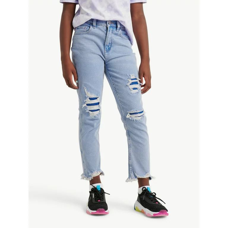 Justice Girls Mini Mom Jeans, Sizes 6-18 | Walmart (US)