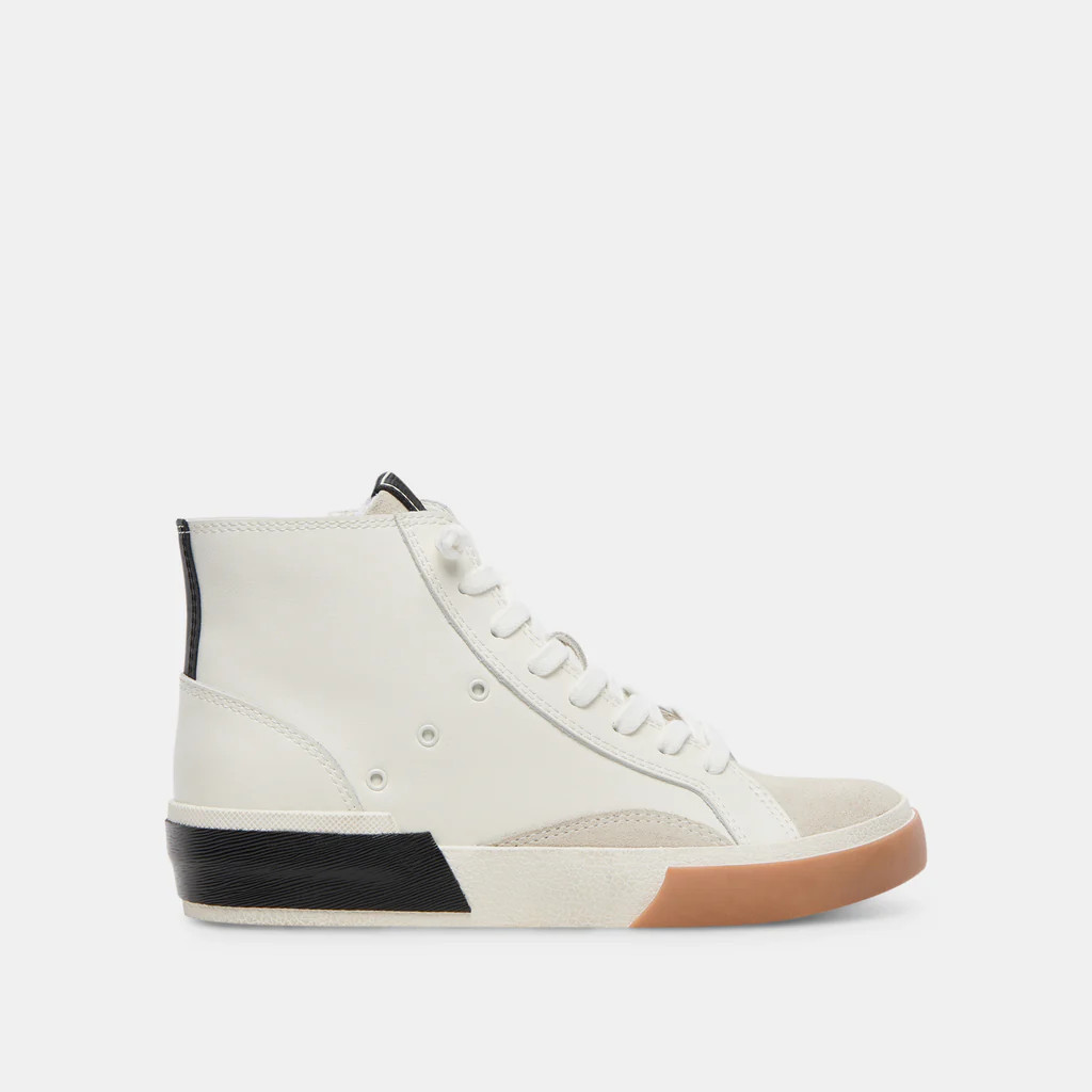 ZOHARA SNEAKERS WHITE BLACK LEATHER | DolceVita.com