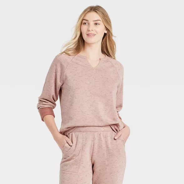 Women's Two-Toned Fleece Lounge Sweatshirt - Stars Above™ | Target