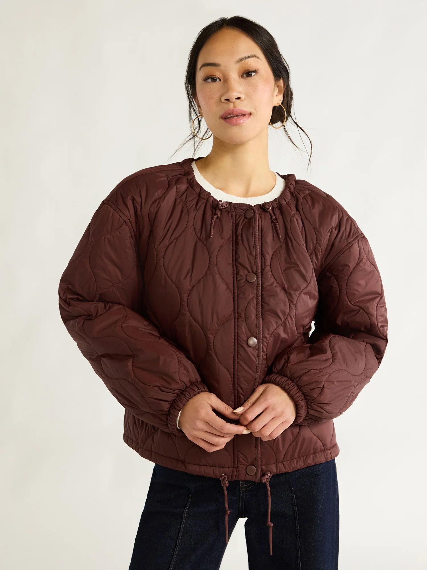 Free Assembly Women's Quilted Parachute Jacket, XS-XXL - Walmart.com | Walmart (US)