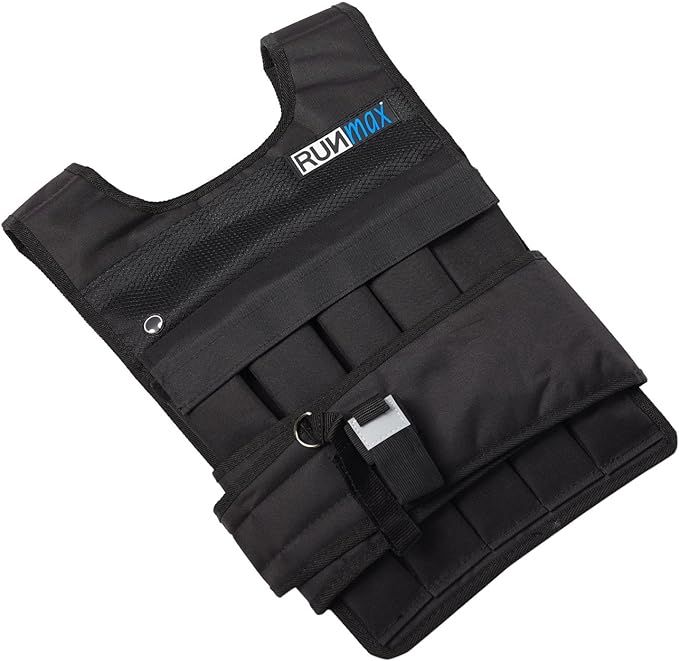 RUNmax 20LBS - 150LBS Adjustable Weighted Vest Wtih Shoulder Pads Option for Men and Women | Amazon (US)