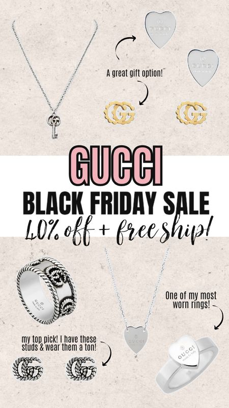 All Gucci jewelry is 40% off + free ship! 

#LTKunder100 #LTKsalealert #LTKCyberweek