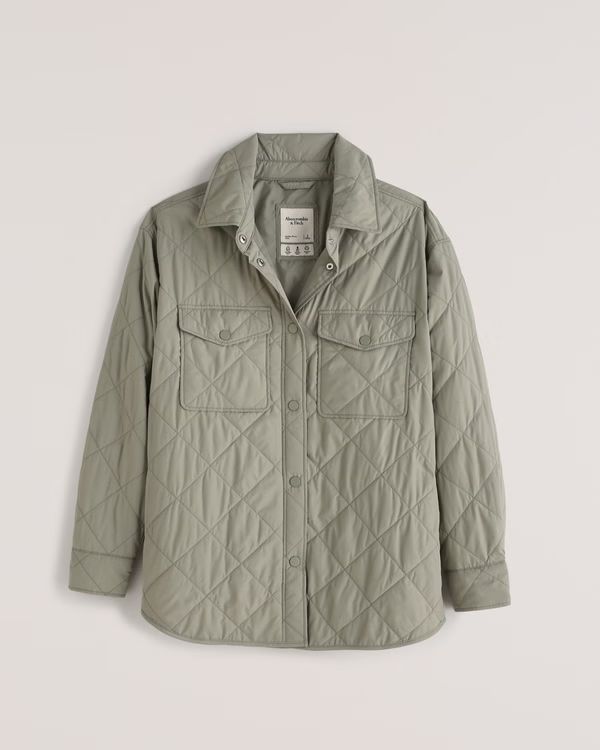 Women's Quilted Shirt Jacket | Women's Coats & Jackets | Abercrombie.com | Abercrombie & Fitch (US)