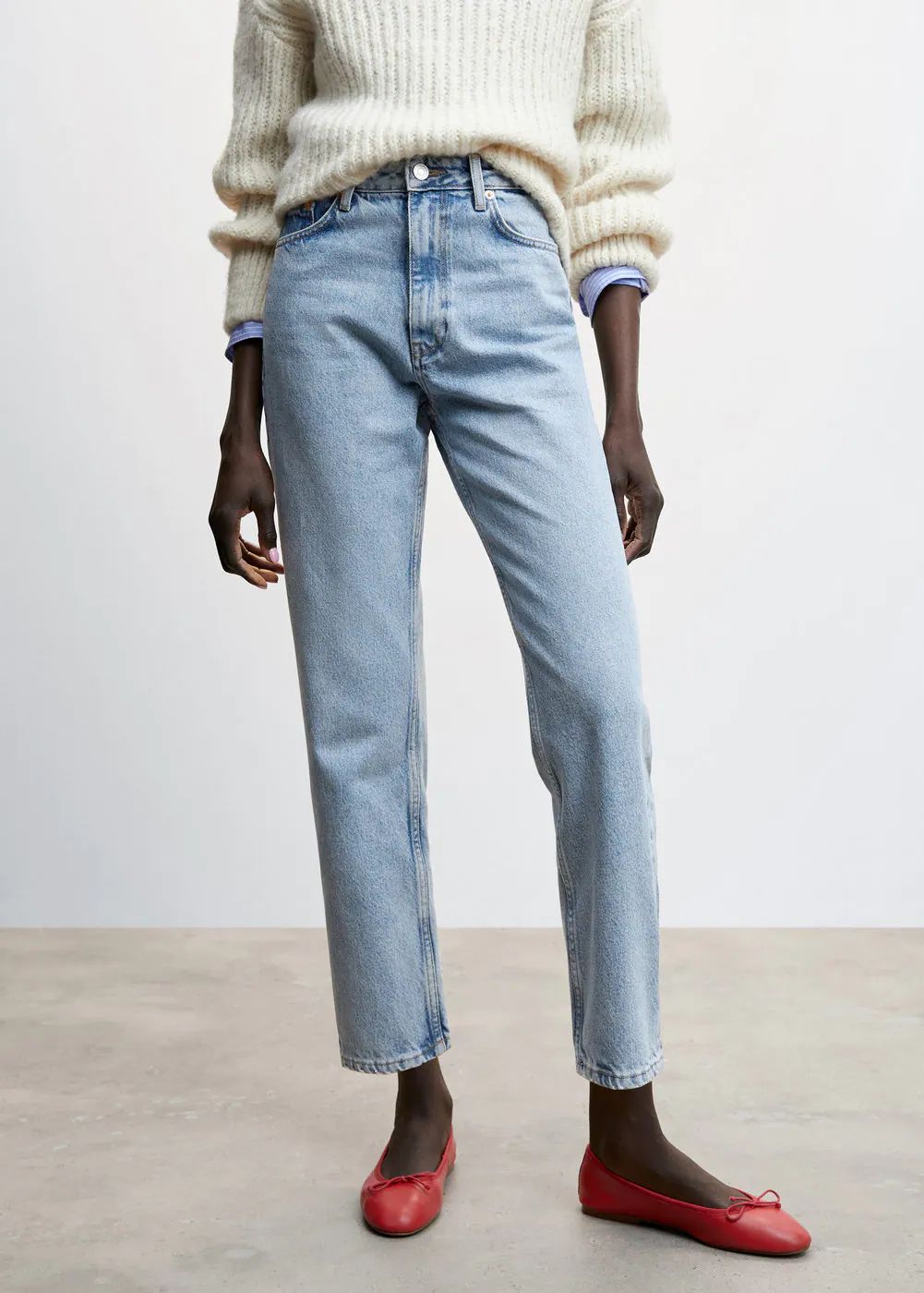 High-waist mom jeans -  Dames | Mango Nederland | MANGO (NL)