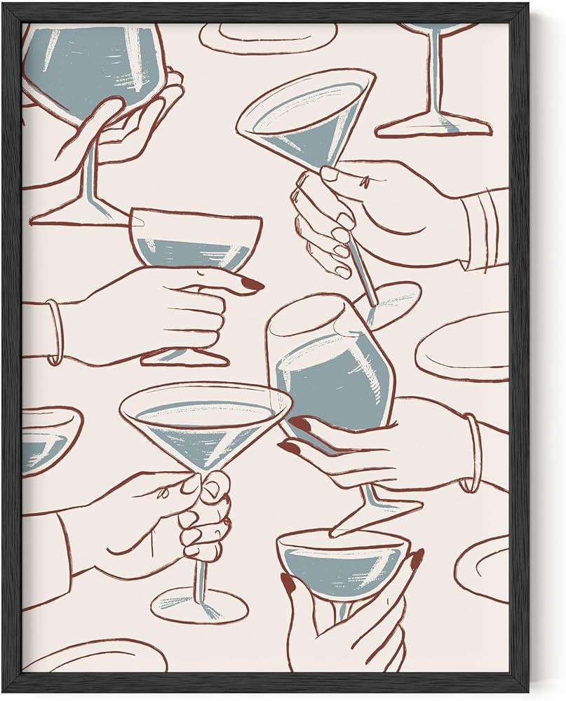 HAUS AND HUES Wine Wall Art - Elevate Your Space with Aesthetic Room Posters and Bar Art Wall Dec... | Amazon (US)