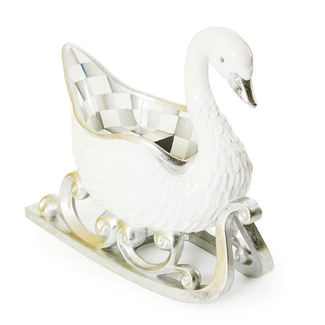 Crystal Palace Swan Sleigh Figurine | MacKenzie-Childs