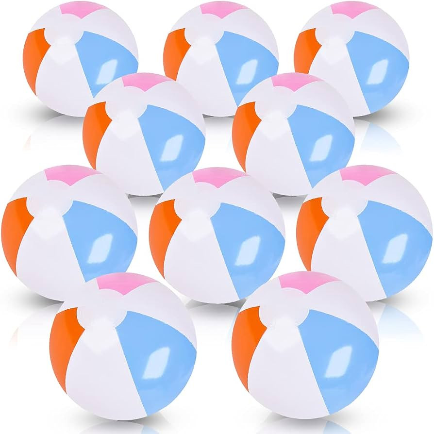 ArtCreativity Beach Balls for Kids, Pack of 12, Inflatable Summer Toys for Boys and Girls, Decora... | Amazon (US)