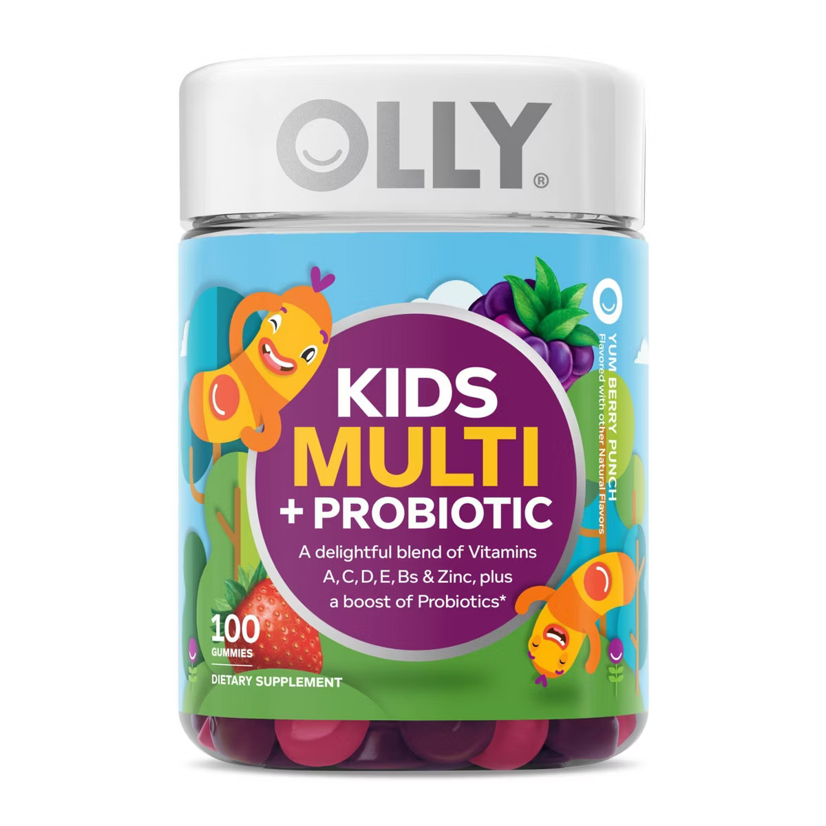 OLLY Kids' Multivitamin + Probiotic Gummies - Berry Punch | Target
