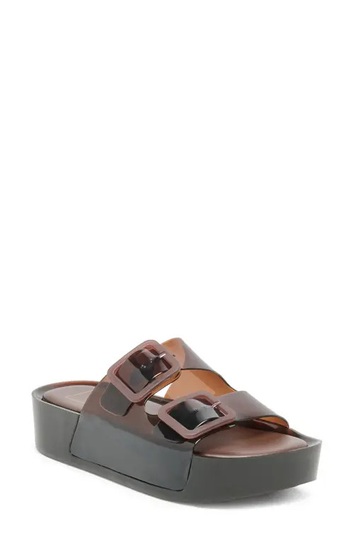Dolce Vita Julio X Platform Sandal in Chocolate Vinyl at Nordstrom, Size 11 | Nordstrom