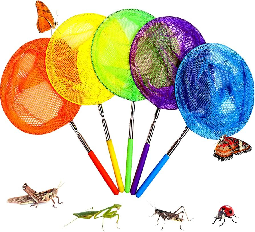 Kids Telescopic Butterfly Fishing Nets for Kids Catching Insect Net Outdoor Tools for Catching Bu... | Amazon (US)
