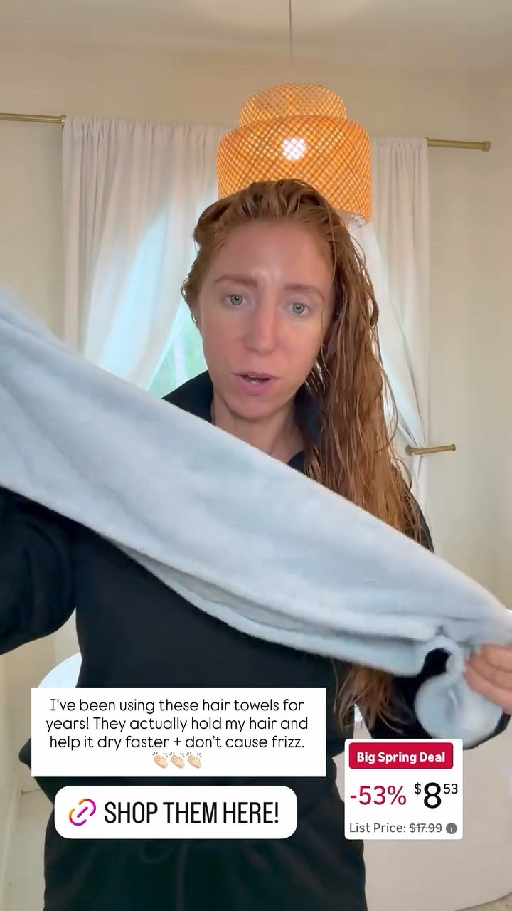 I’ve been using these hair towels for years! They actually hold my hair and help it dry faster + don’t cause frizz. 👏🏻👏🏻👏🏻






Amazon big spring sale 
Beauty hack 
Hair care 
Hair wash routine 
Amazon finds 
Amazon deals 

#LTKdayinmylife #LTKSaleAlert #LTKBeauty