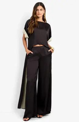 Trina Turk Mattiah Top in Black at Nordstrom, Size X-Small | Nordstrom