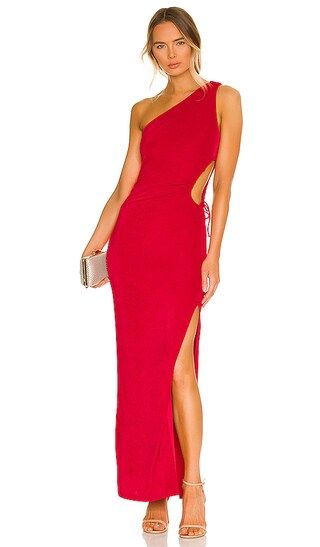 Victoria Cut Out Maxi Dress in Cherry Red | Revolve Clothing (Global)