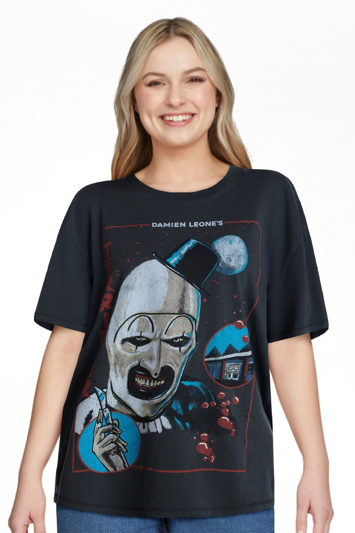 Terrifier Women's Collage Halloween Graphic Tee with Short Sleeves, Sizes XXS-XXL | Walmart (US)