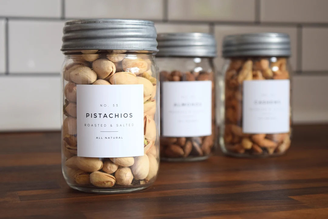 Modern-numbered Pantry Labels  Water and Oil Resistant  - Etsy | Etsy (US)