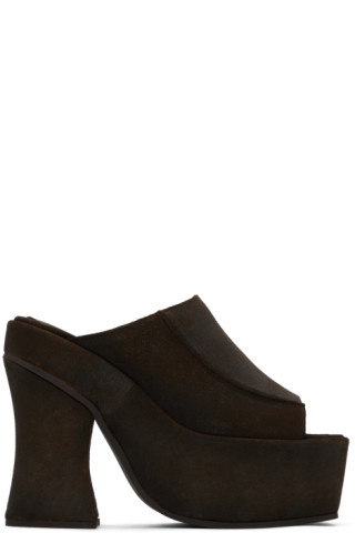 Brown Frame Mules | SSENSE