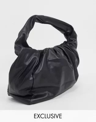 Glamorous Exclusive slouchy ruched tote bag in black | ASOS (Global)