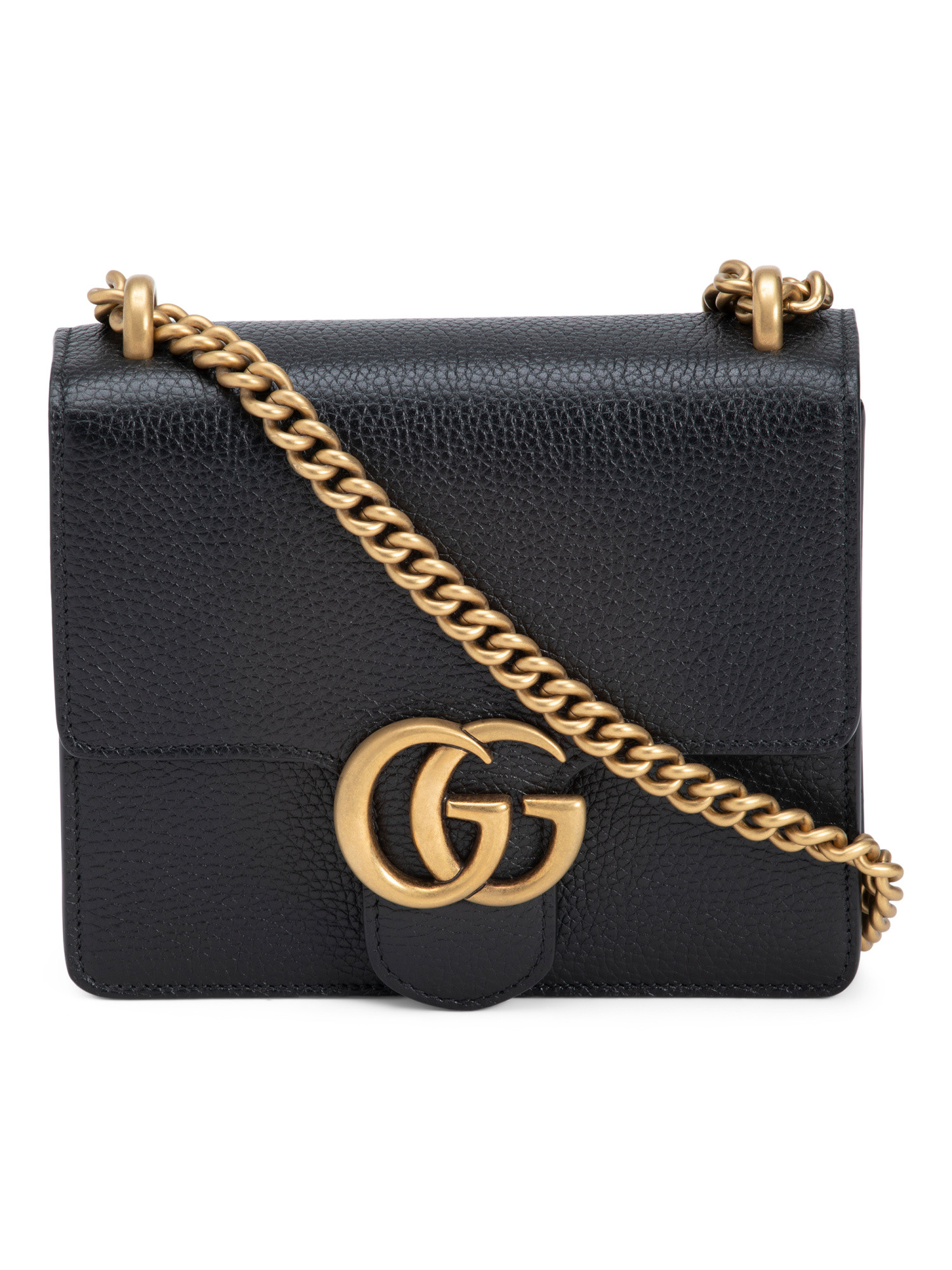 Made In Italy Leather G G Marmont Small Crossbody With Chain Strap | Marshalls