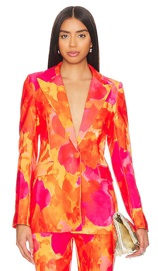 Oralie Blazer in Orange Floral | Revolve Clothing (Global)