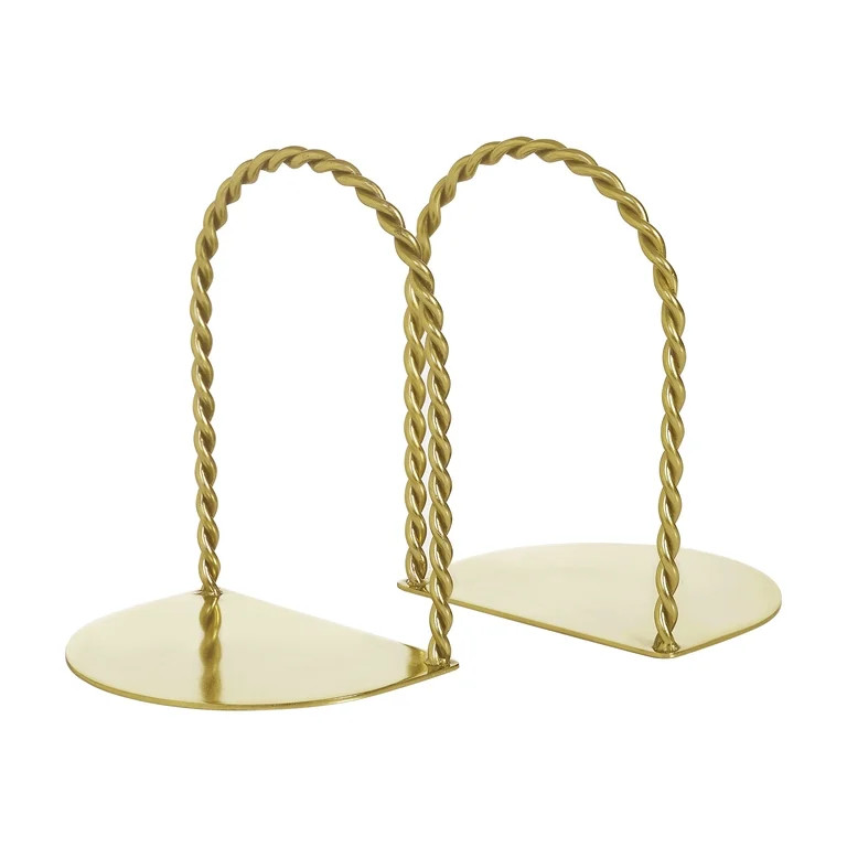 My Texas House Gold Coiled Rope Indoor Tabletop Bookends, Set of 2 | Walmart (US)