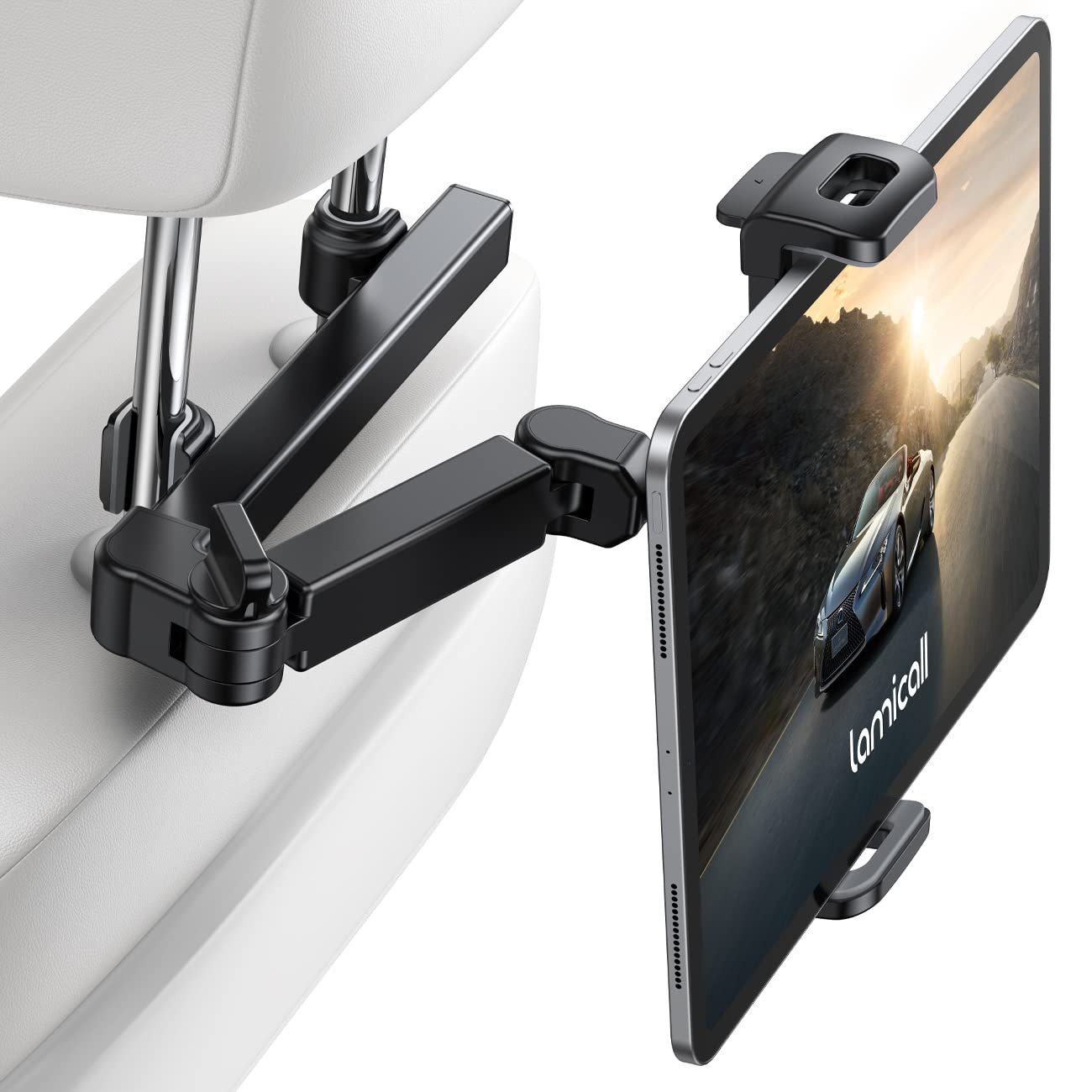 Lamicall Car Headrest Tablet Holder - [3 in 1 Extension Arm] Adjustable Tablet Car Mount for Back... | Amazon (US)