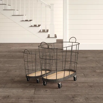 Antwan Laundry Metal Basket Set Color: Gray | Wayfair North America