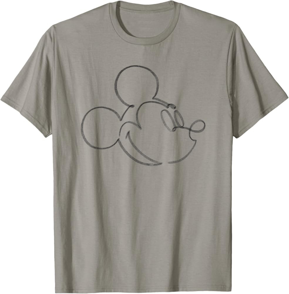 Disney Mickey Mouse Head Artist Pencil Doodle Retro Vintage T-Shirt | Amazon (US)