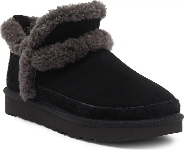 UGG® Classic Ultra Mini Spillseam Genuine Shearling Bootie (Women) | Nordstrom | Nordstrom