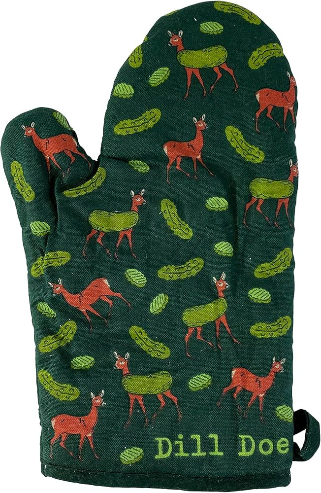 Crazy Dog T-Shirts Dill Doe Oven Mitt Funny Sexual Innuendo Deer Pickle Graphic Novelty Kitchen G... | Amazon (US)