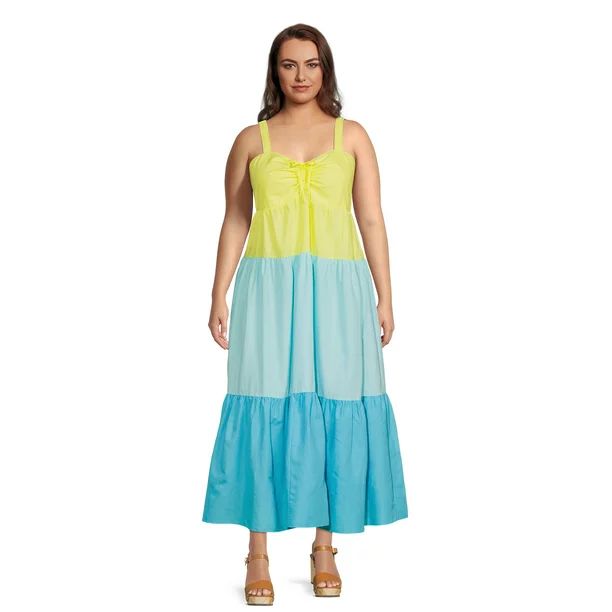 Terra & Sky Women's Plus Size Tiered Maxi Dress | Walmart (US)