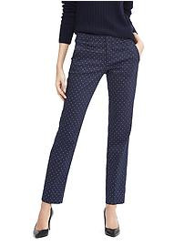 Ryan-Fit Navy Dot Slim-Straight Pant | Banana Republic US