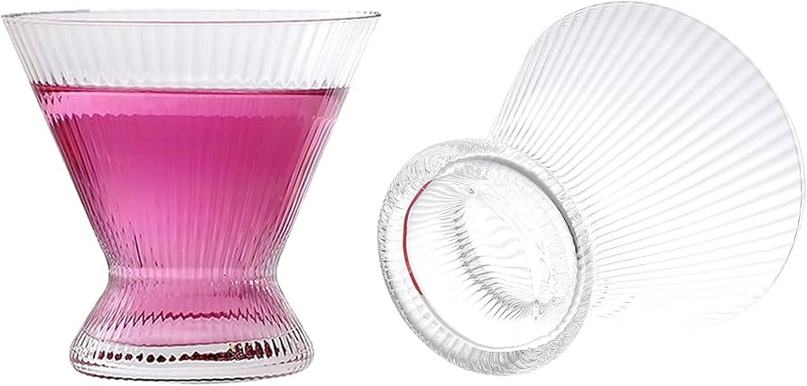 Lysenn Stemless Martini Glasses Set of 2 – Premium Hand Blown Cocktail Glasses for Cosmopolitan... | Amazon (US)