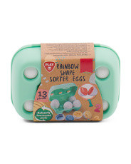 13pc Recycled Material Rainbow Shape Sorter Eggs | TJ Maxx