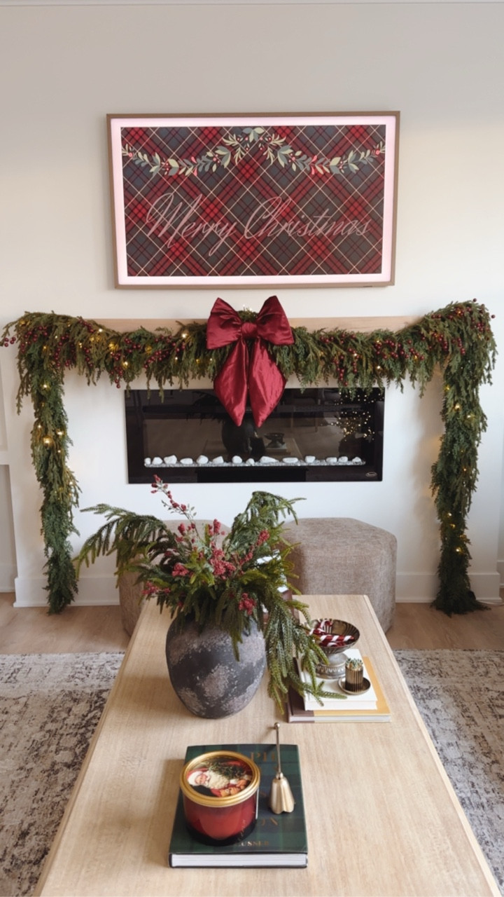 Christmas mantel 2025 decor 🎄⭐️🎅

#LTKHome #LTKSeasonal #LTKHoliday