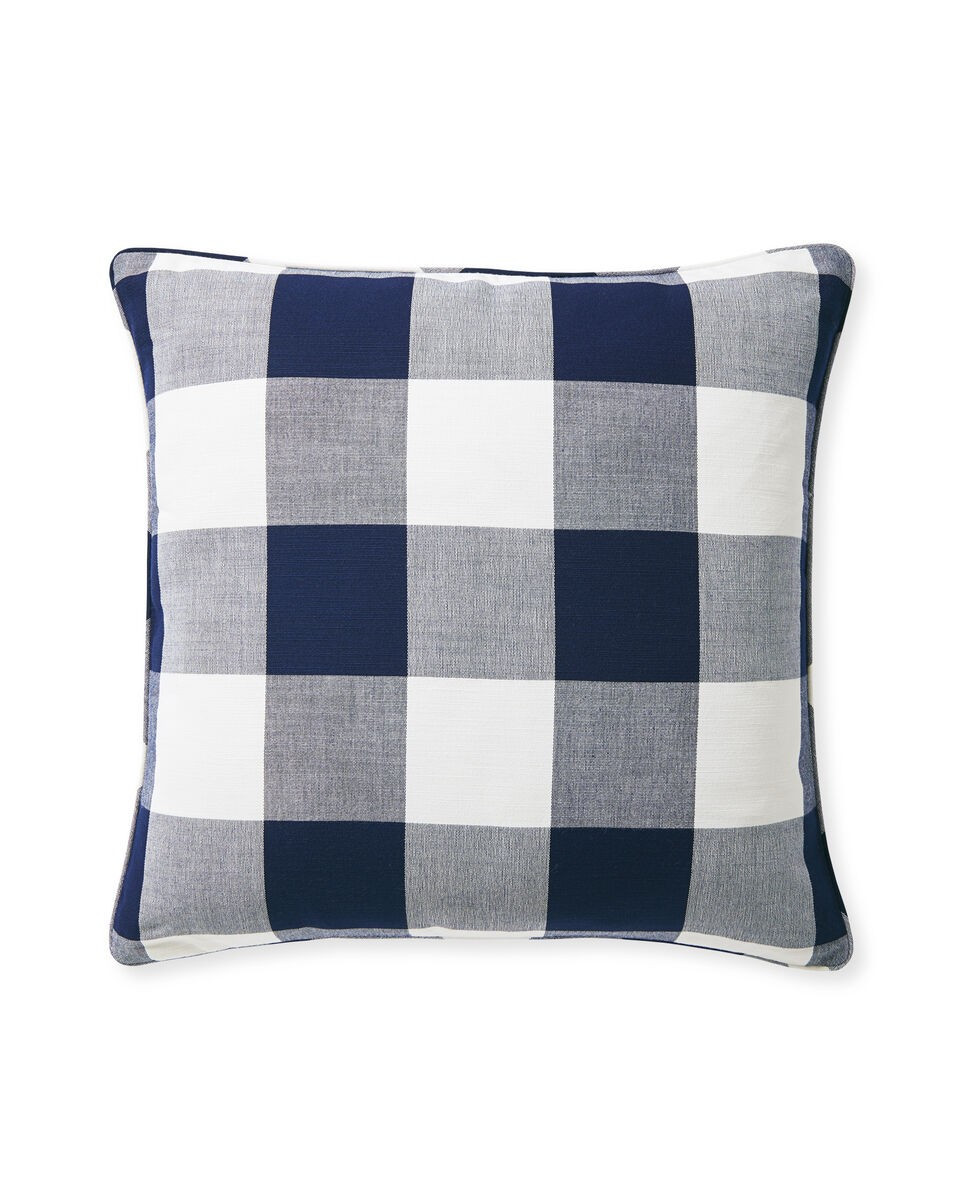 Perennials Gingham Pillow Cover | Serena and Lily
